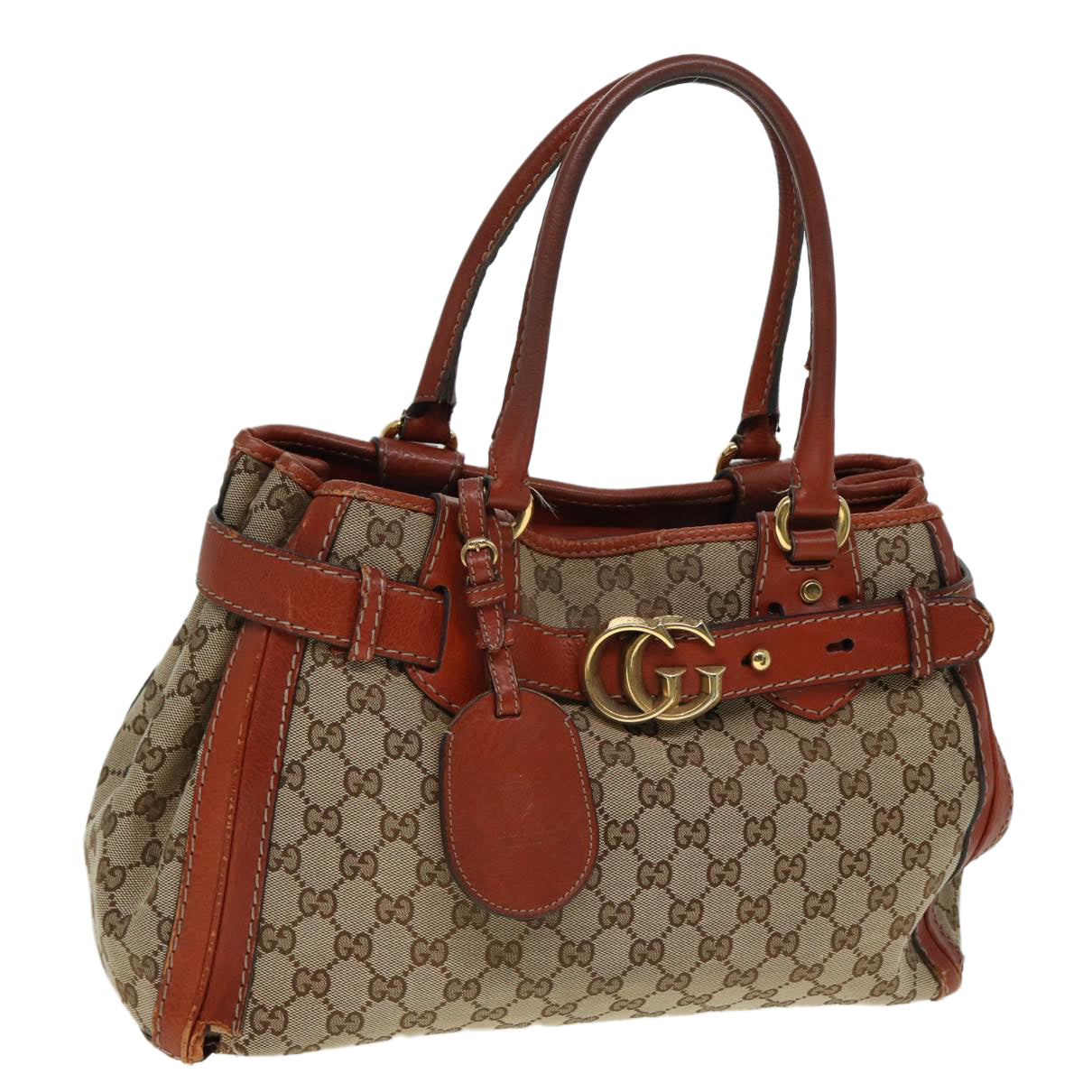 GUCCI GG Canvas Hand Bag Beige 247183 79179
