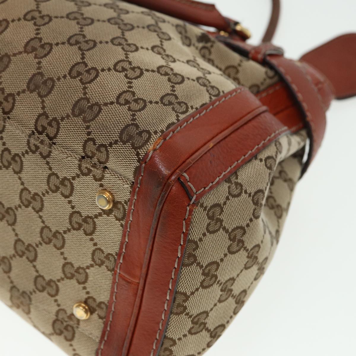 GUCCI GG Canvas Hand Bag Beige 247183 79179