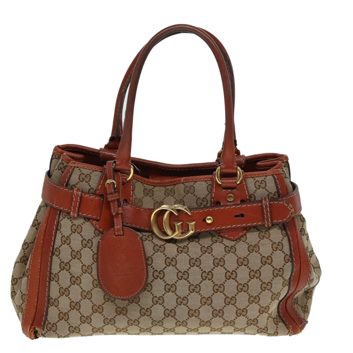 GUCCI GG Canvas Hand Bag Beige 247183 79179