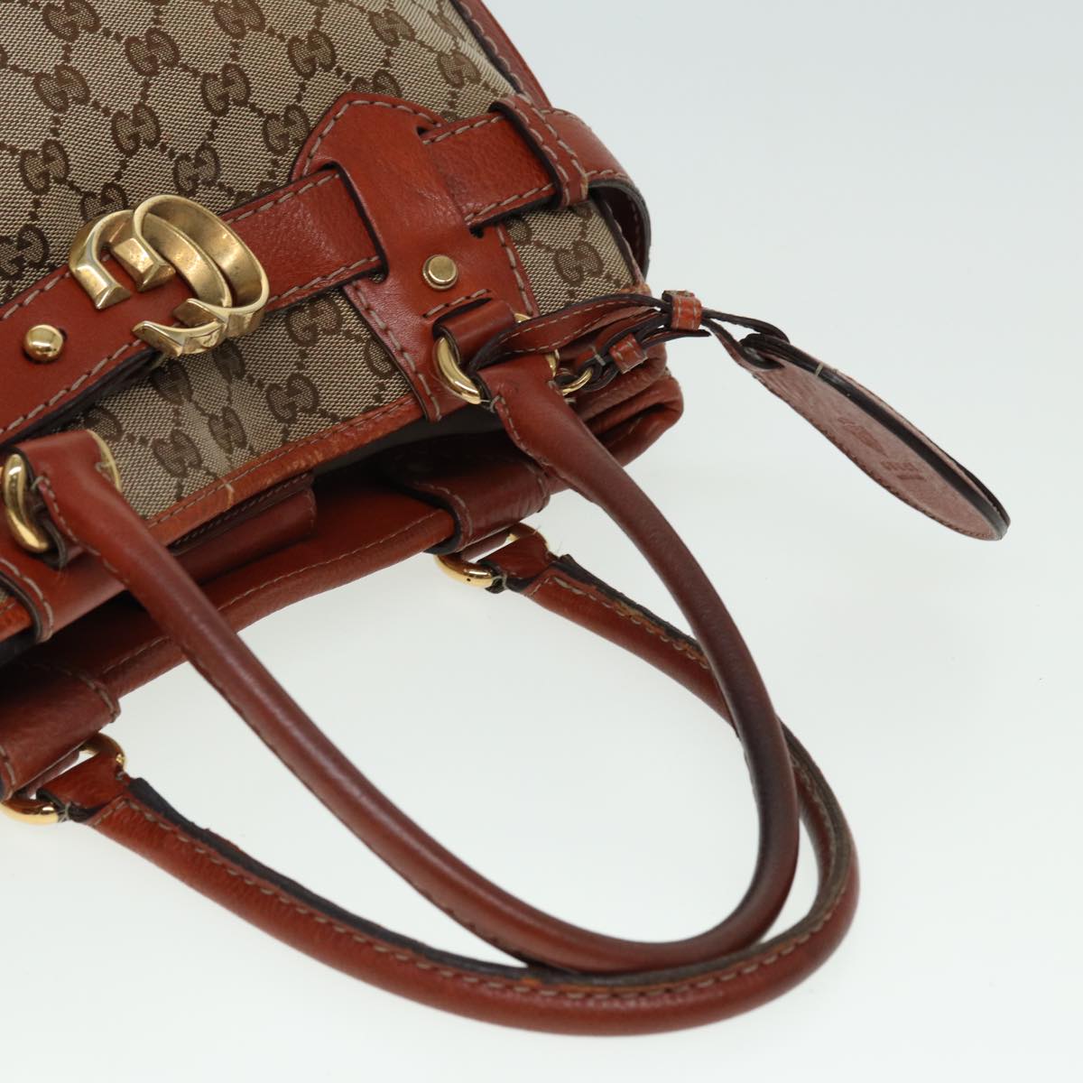 GUCCI GG Canvas Hand Bag Beige 247183 79179