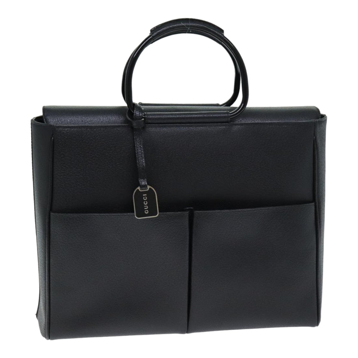 GUCCI Hand Bag Leather Black 79182