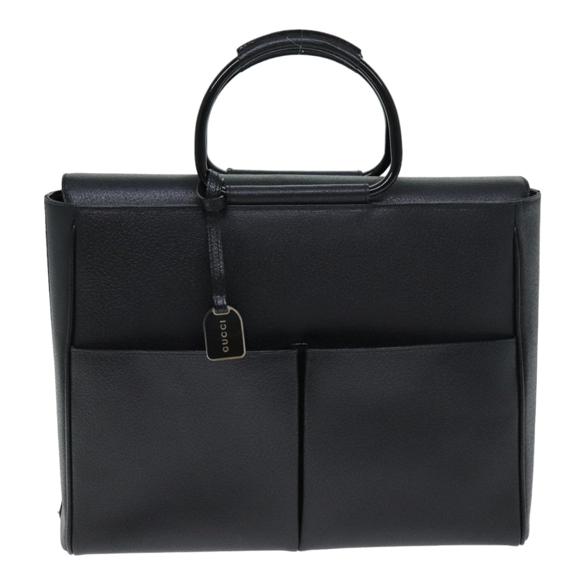 GUCCI Hand Bag Leather Black 79182