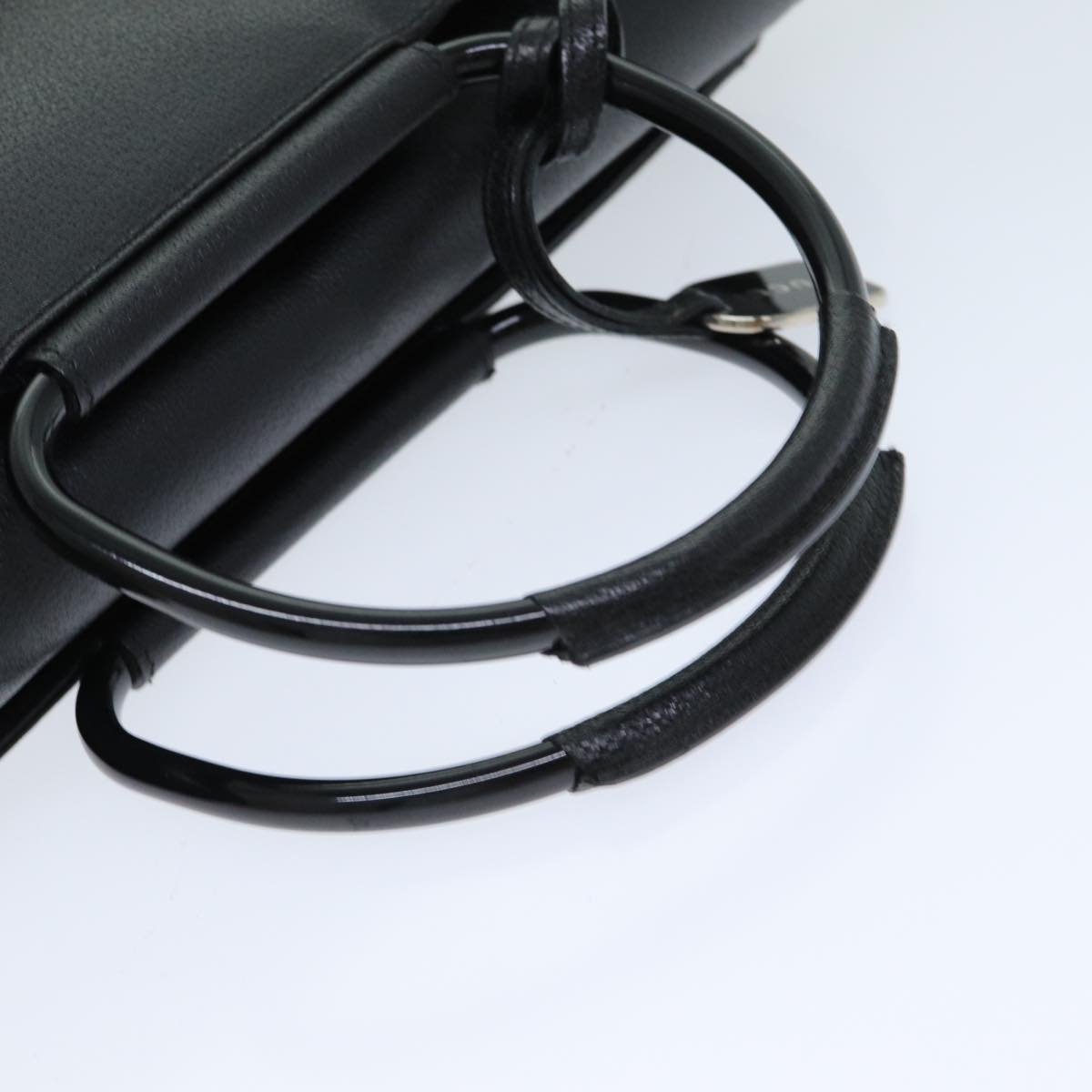 GUCCI Hand Bag Leather Black 79182