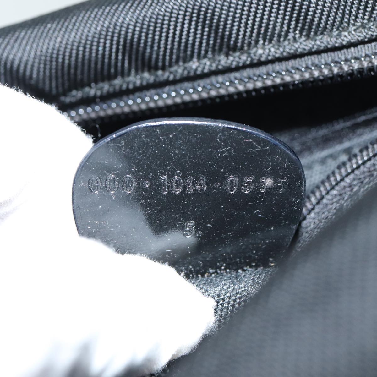 GUCCI Bamboo Hand Bag Nylon Black 000 1014 0575 5 79211
