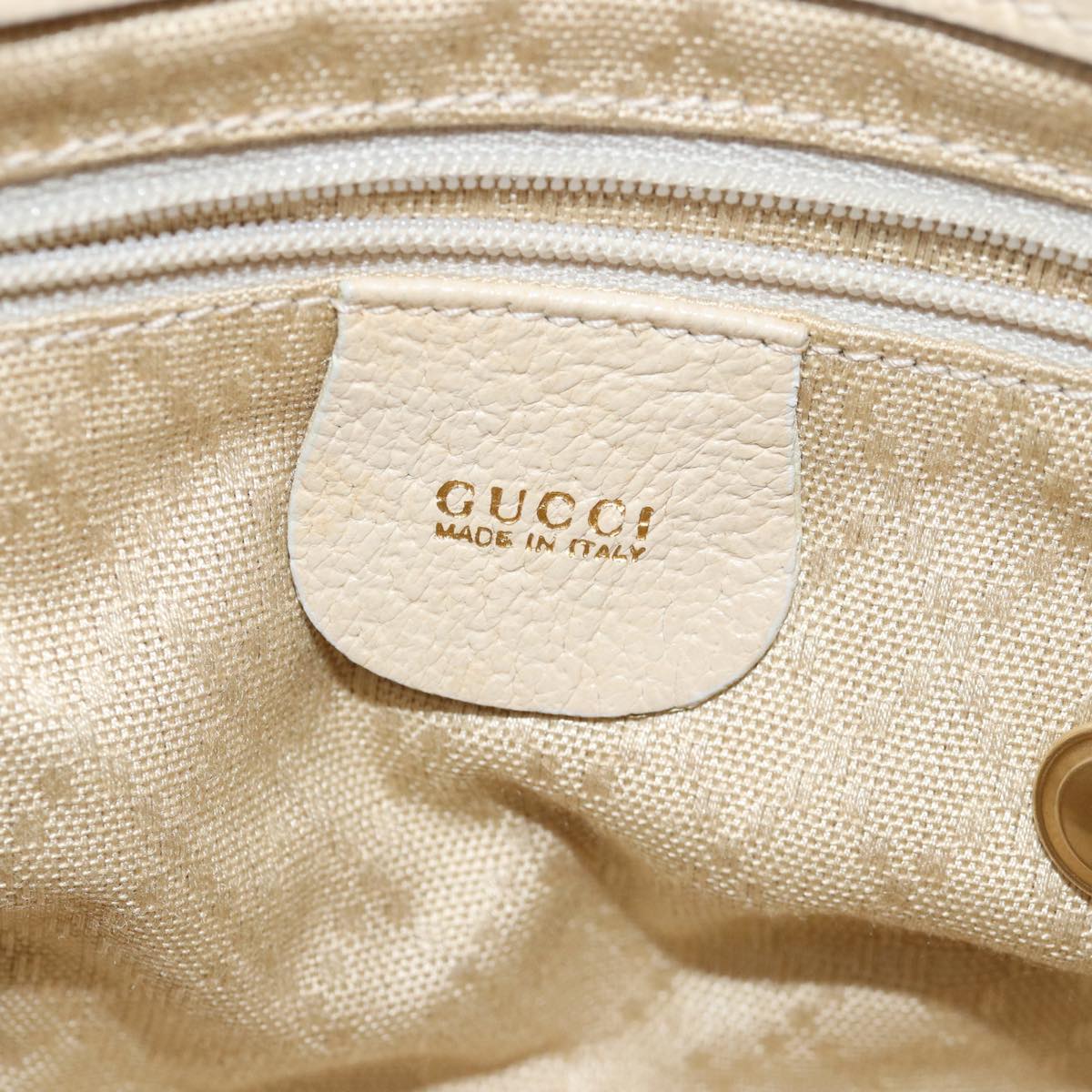 GUCCI Bamboo Hand Bag Suede 2way Beige 79215