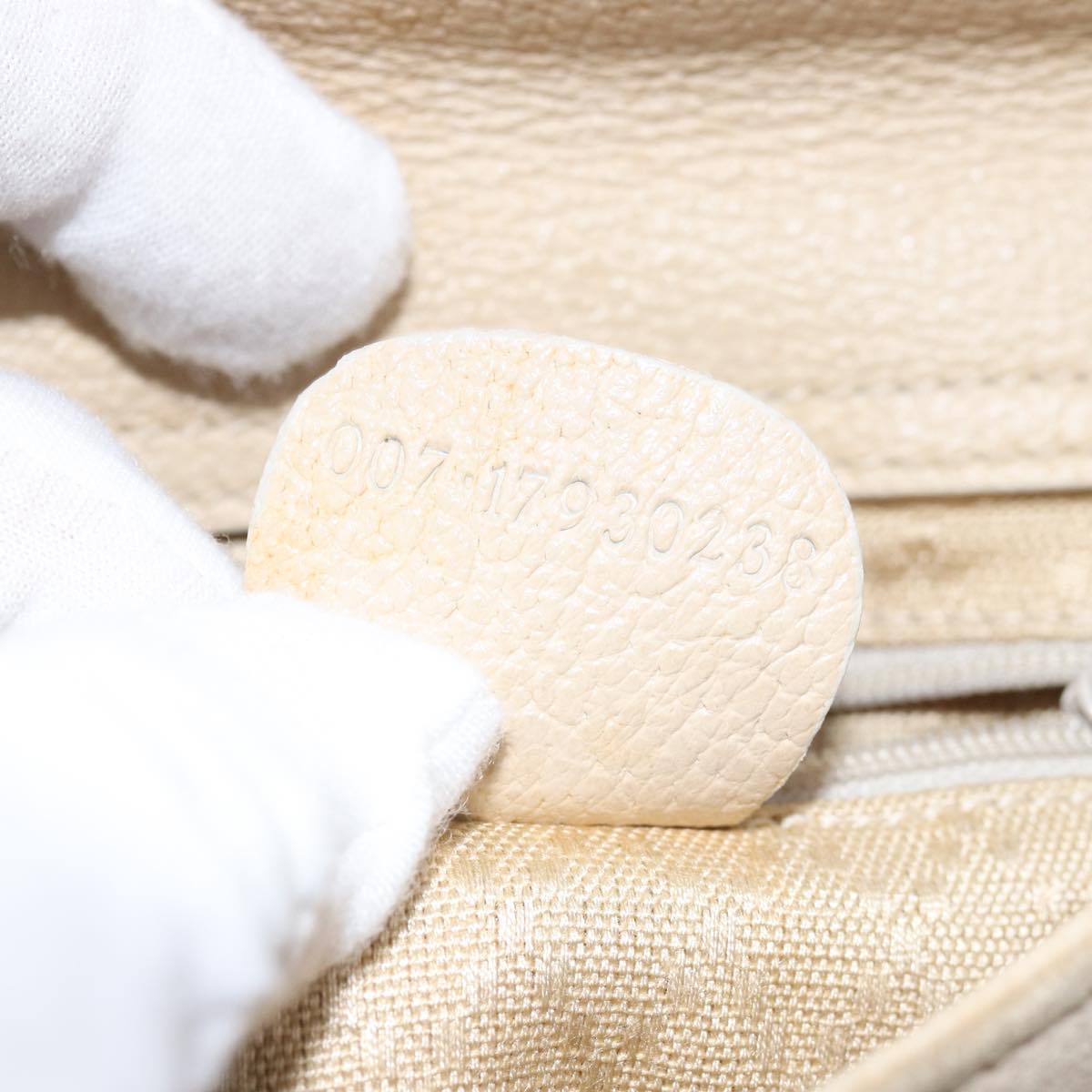 GUCCI Bamboo Hand Bag Suede 2way Beige 79215