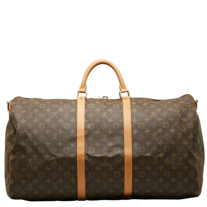 Louis Vuitton Monogram Keepall Bandouliere 60 Boston Bag M41412 Brown