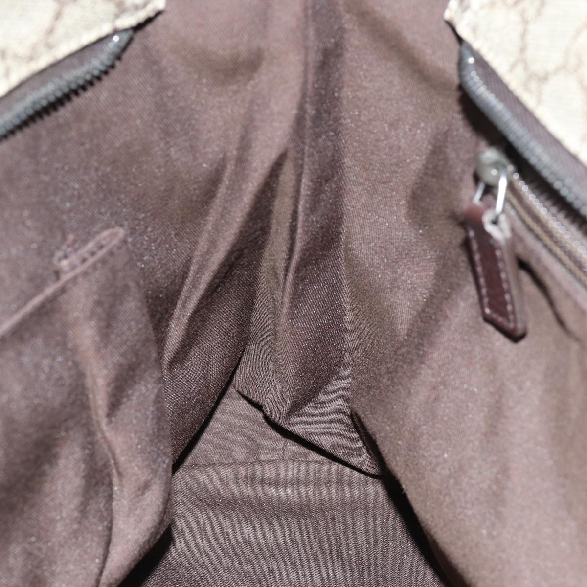 GUCCI GG Supreme Tote Bag PVC Leather Beige Brown 181086 79290