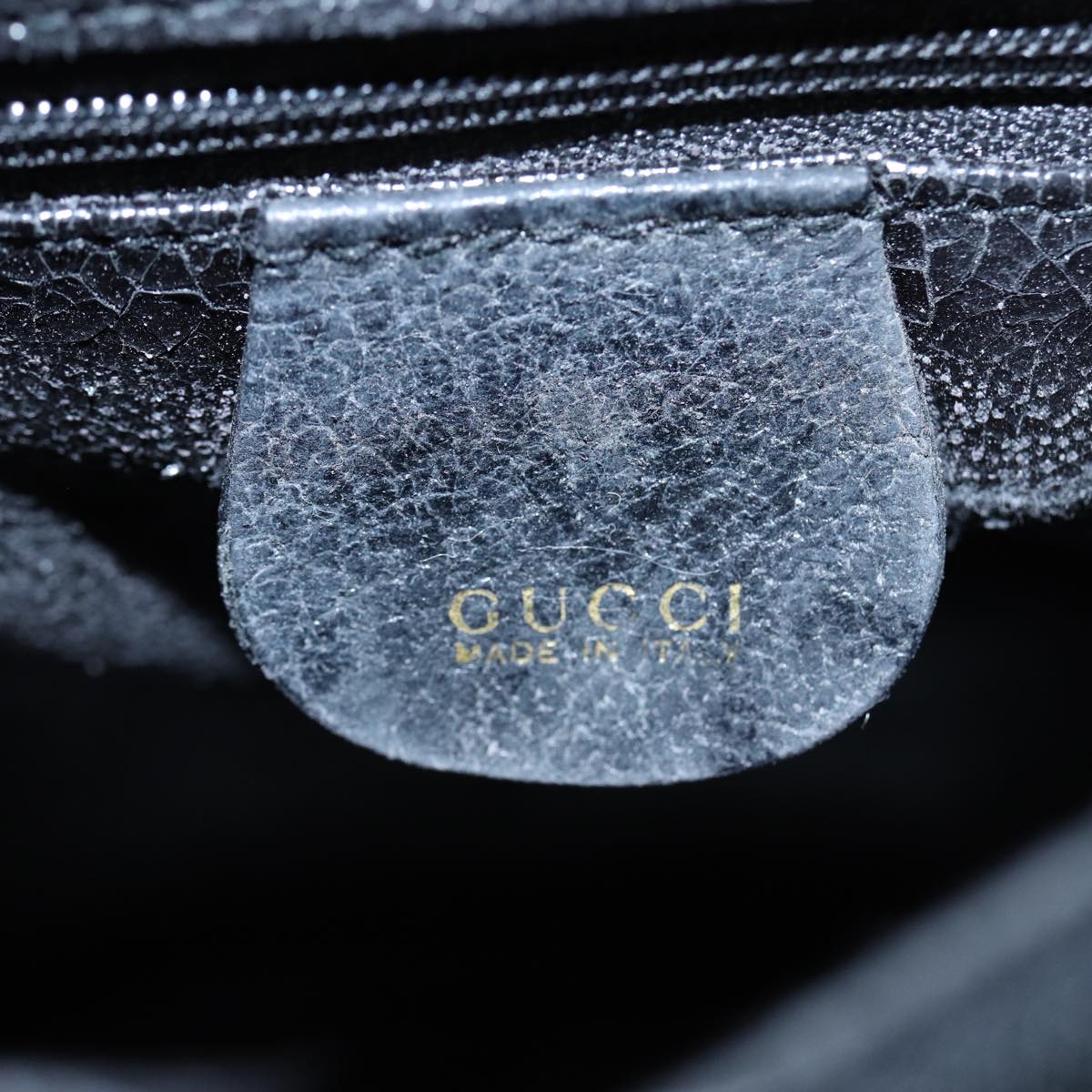 GUCCI Bamboo Hand Bag Leather Black 002 123 0260 79292