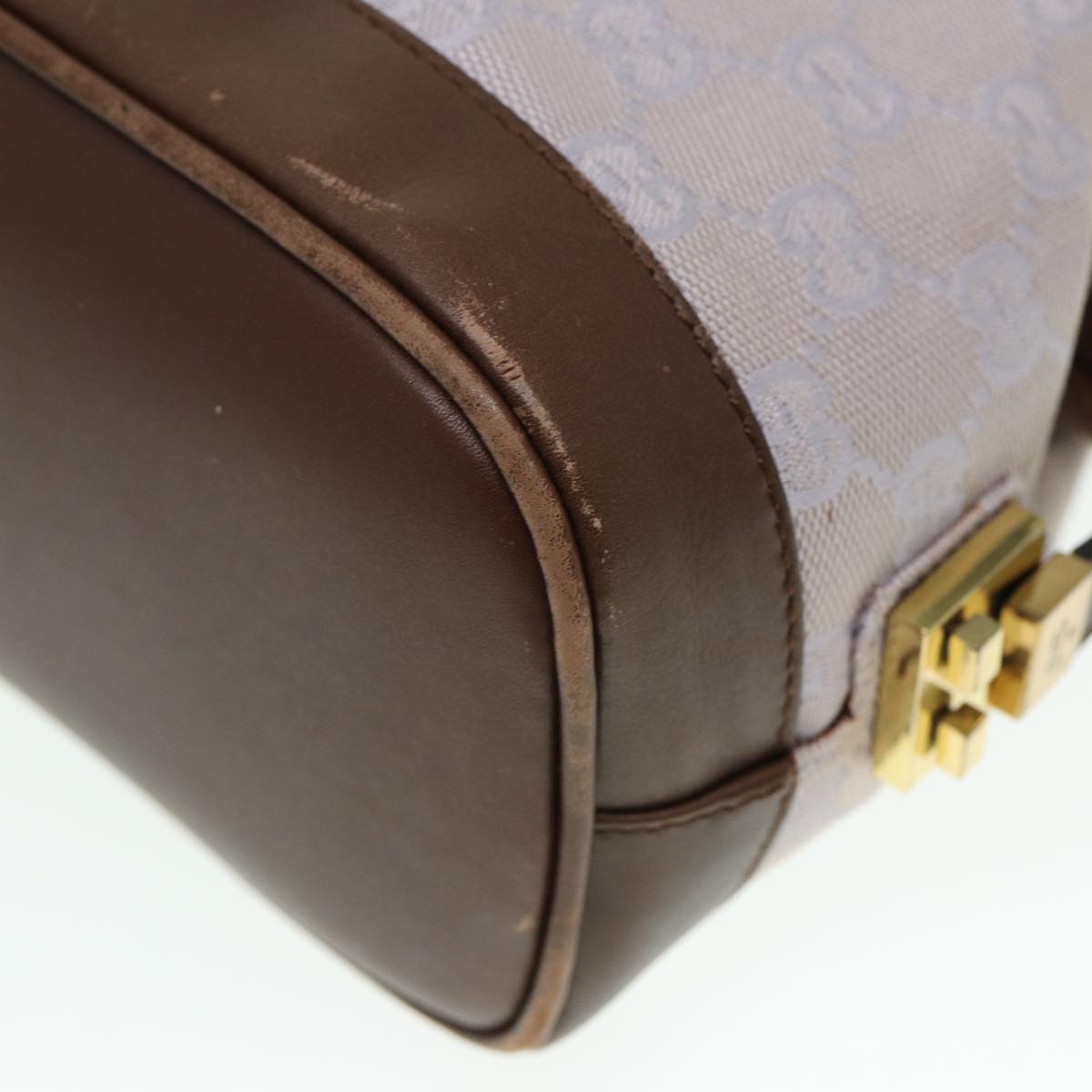GUCCI GG Canvas Hand Bag Purple 92734 79309