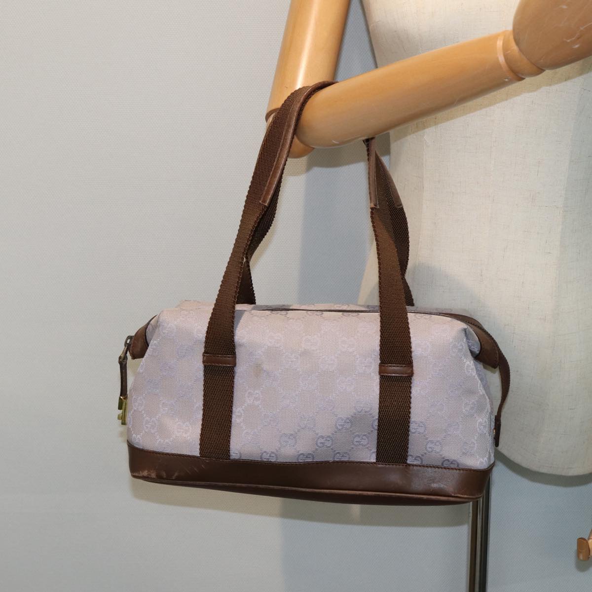 GUCCI GG Canvas Hand Bag Purple 92734 79309