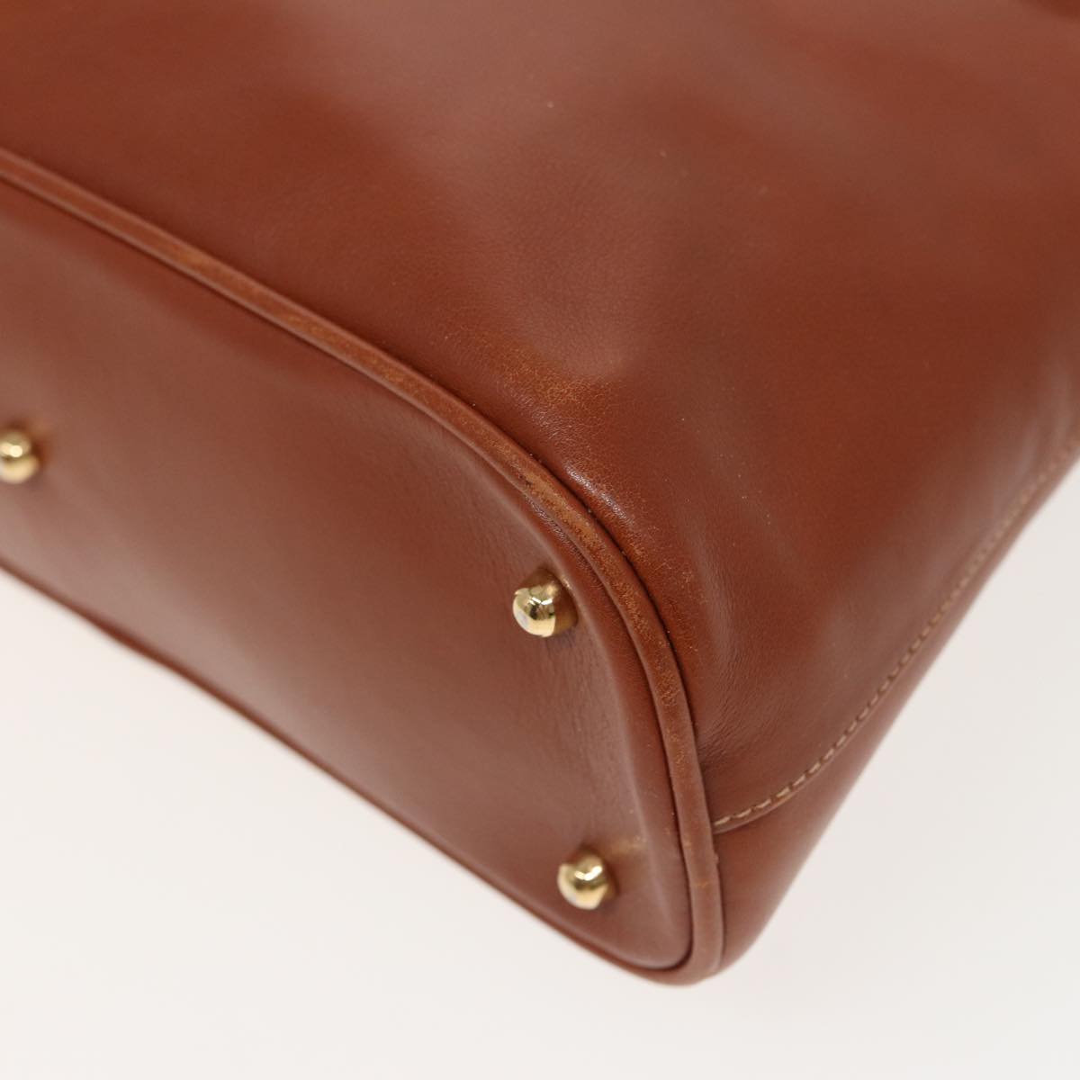 GUCCI Bamboo Hand Bag Leather 2way Brown 79328