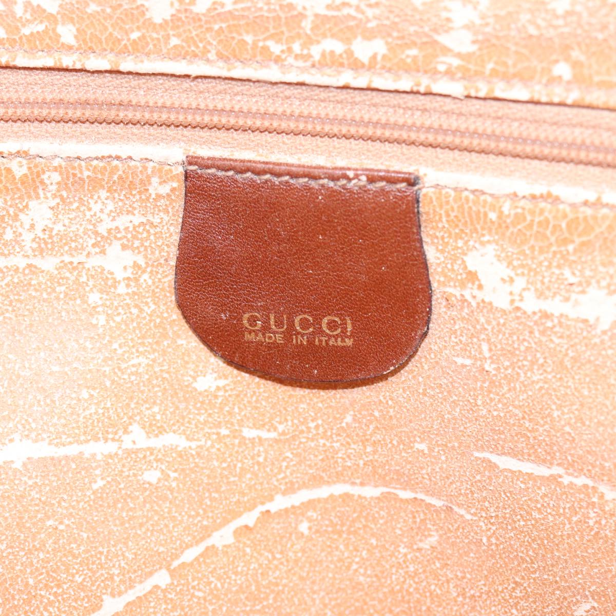 GUCCI Bamboo Hand Bag Leather 2way Brown 79328