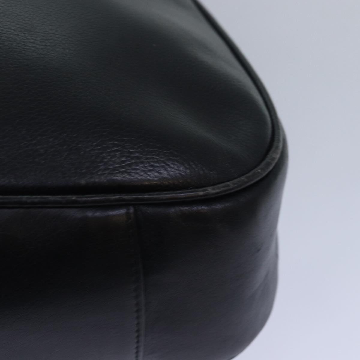 GUCCI Bamboo Hand Bag Leather 2way Black 001 1781 1577 79330