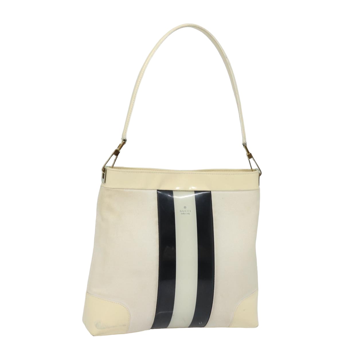 GUCCI Shoulder Bag Canvas Black White 001 4231 79373