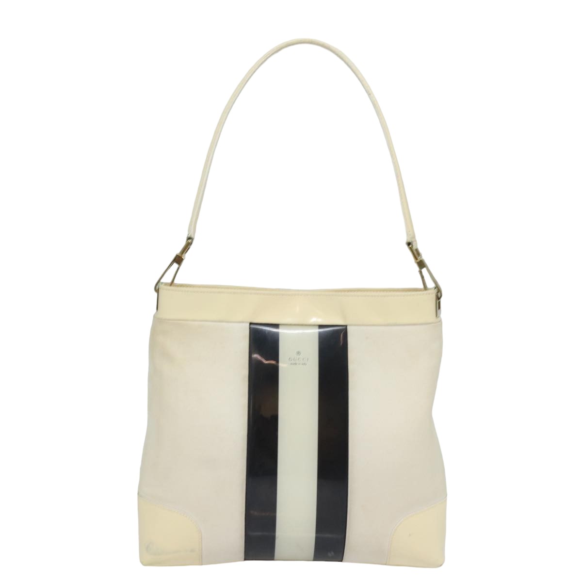 GUCCI Shoulder Bag Canvas Black White 001 4231 79373