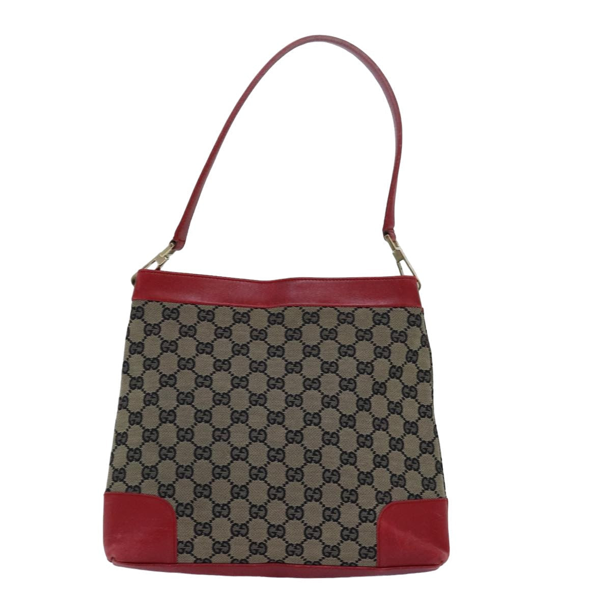 GUCCI GG Canvas Shoulder Bag Beige Red 001 4231 79380