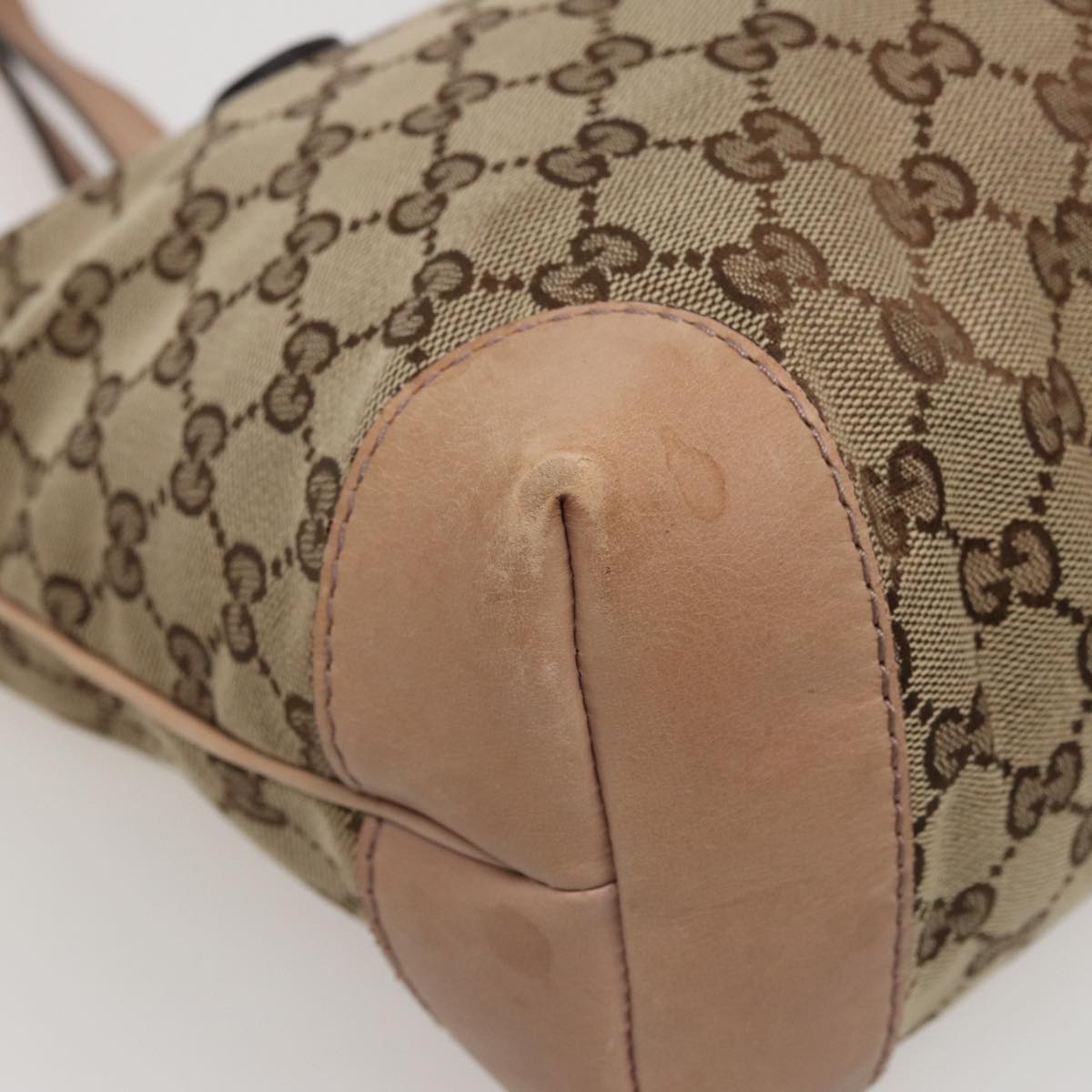 GUCCI GG Canvas Tote Bag Beige 308604 79390