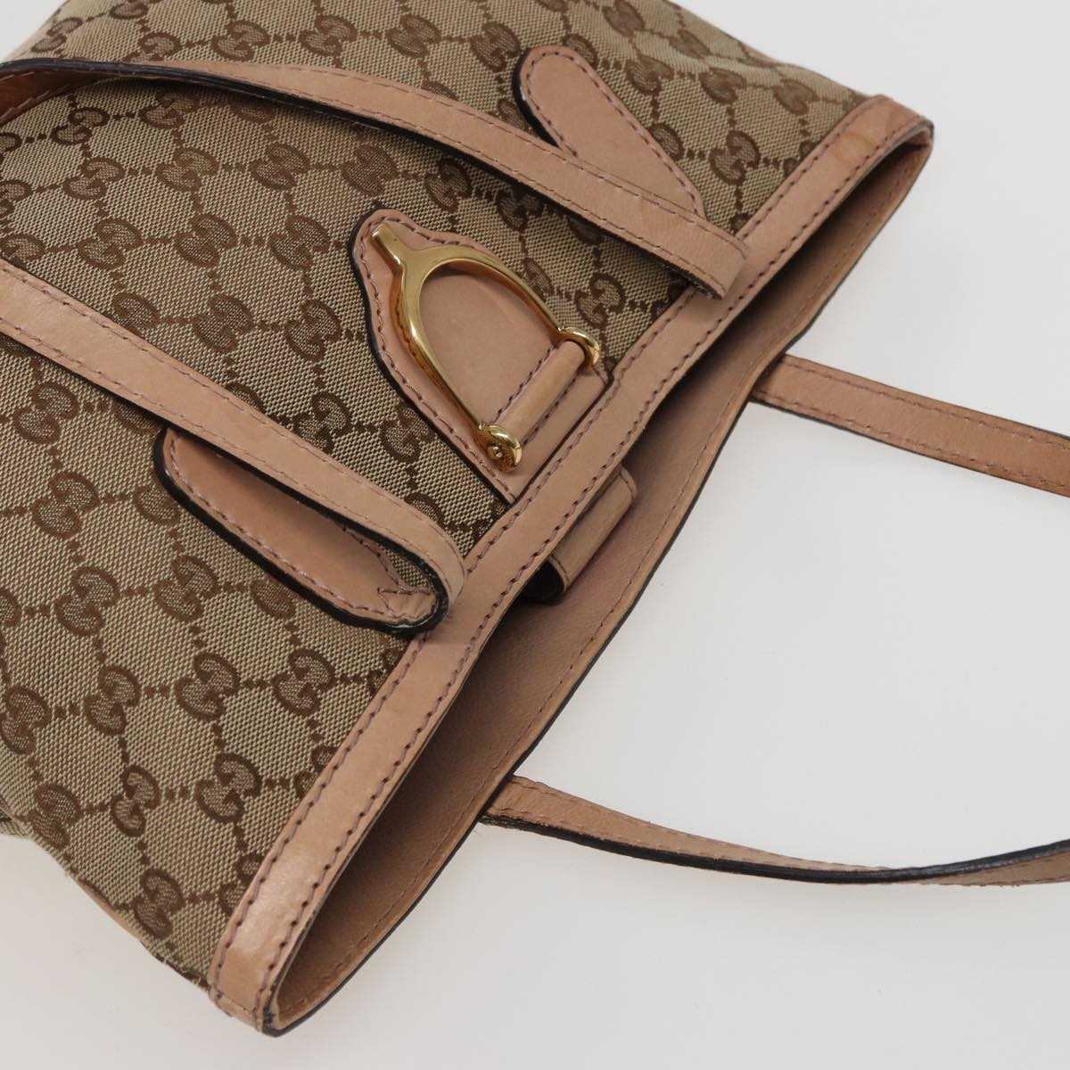 GUCCI GG Canvas Tote Bag Beige 308604 79390
