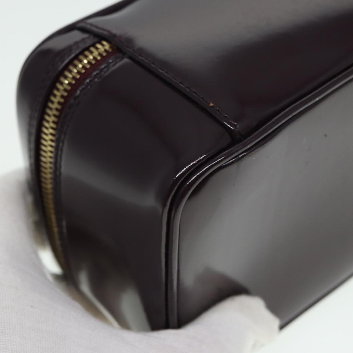 GUCCI Bamboo Vanity Hand Bag Enamel Purple 032 1956 0151 79417