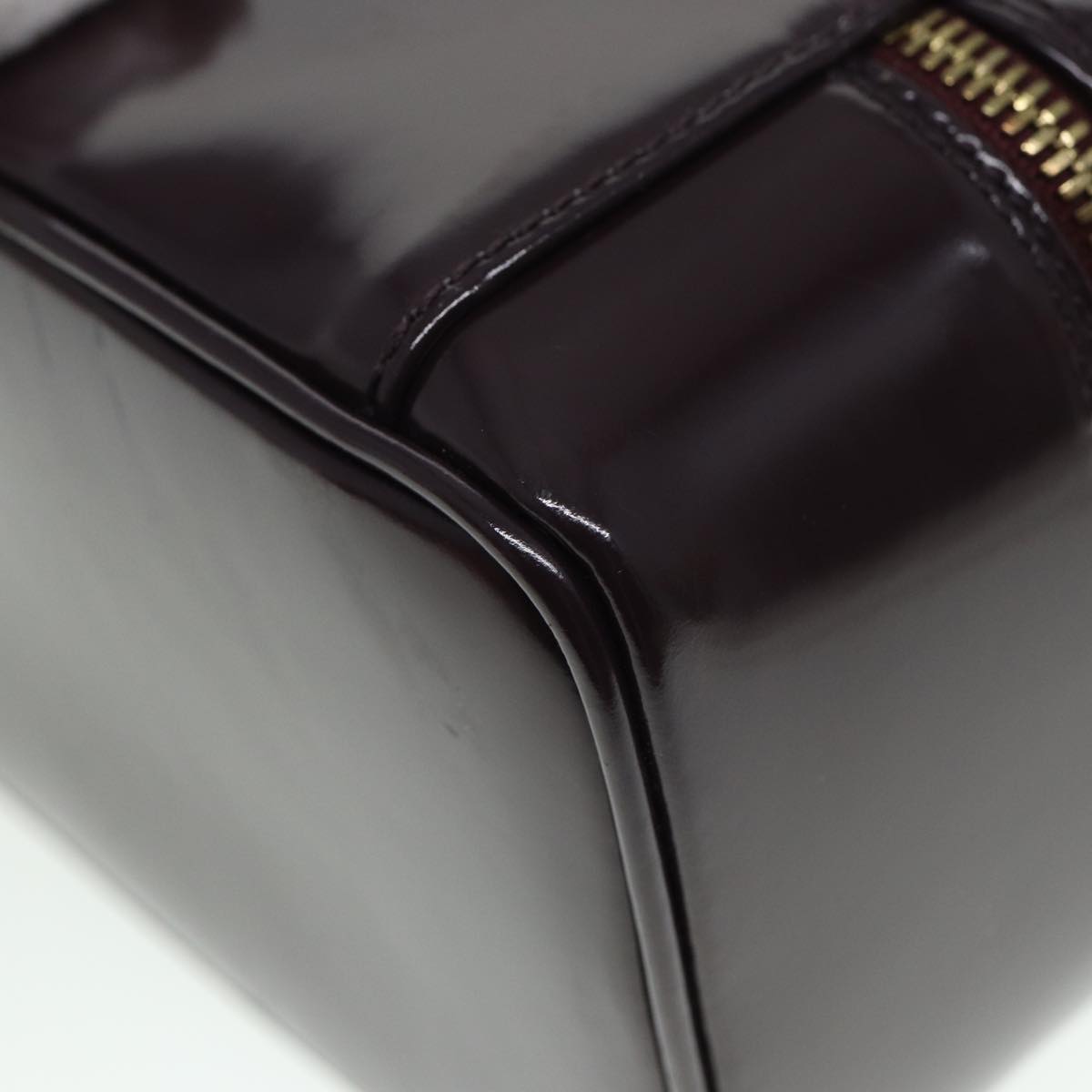 GUCCI Bamboo Vanity Hand Bag Enamel Purple 032 1956 0151 79417