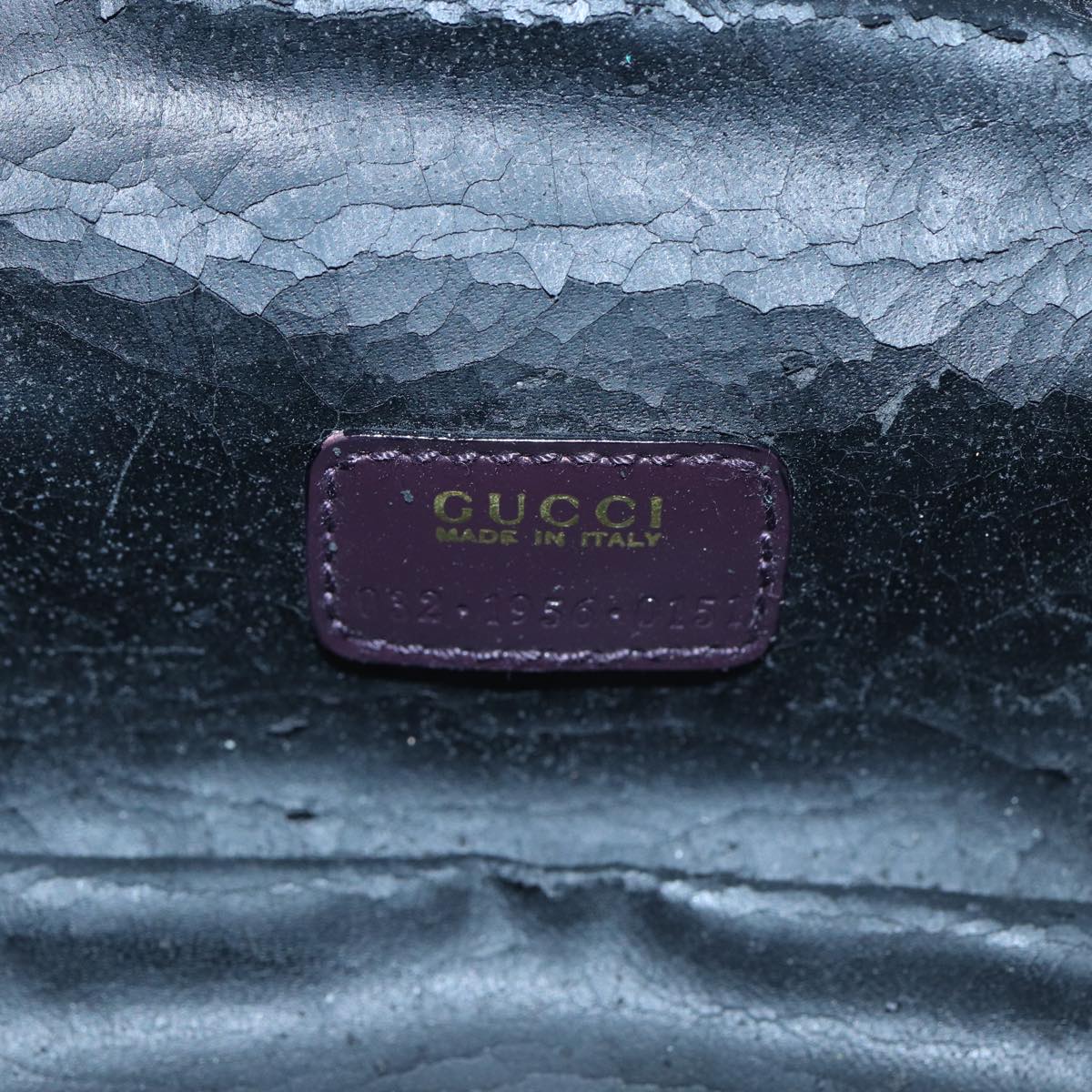 GUCCI Bamboo Vanity Hand Bag Enamel Purple 032 1956 0151 79417