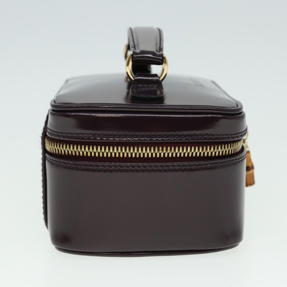 GUCCI Bamboo Vanity Hand Bag Enamel Purple 032 1956 0151 79417