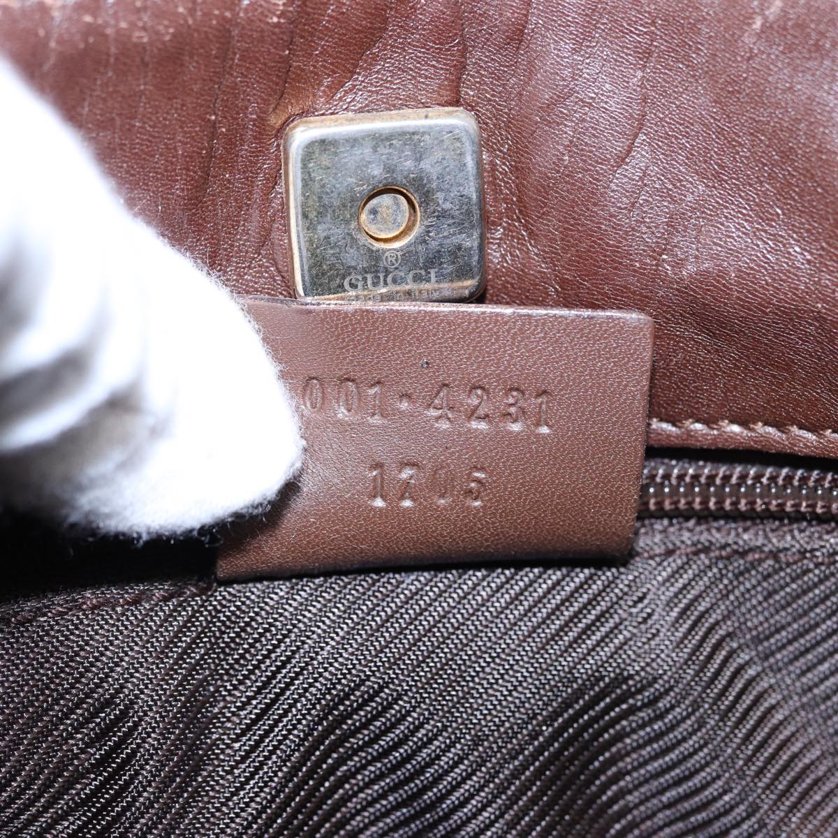 GUCCI GG Canvas Shoulder Bag Beige 001 4231 79419