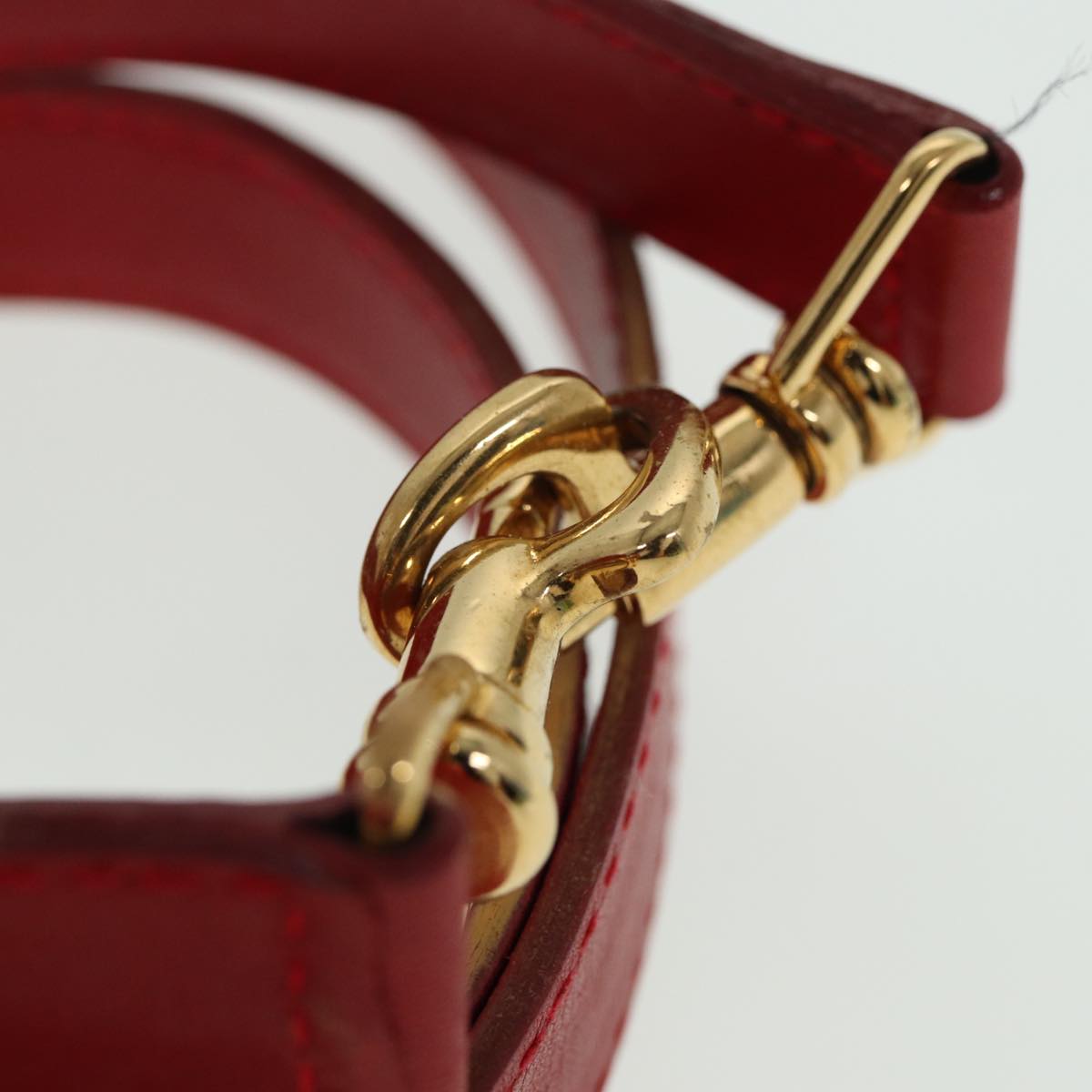 GUCCI Bamboo Hand Bag Leather 2way Red 000 406 0289 79440