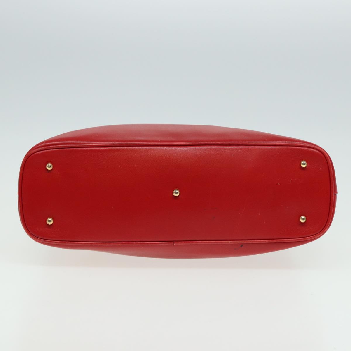 GUCCI Bamboo Hand Bag Leather 2way Red 000 406 0289 79440