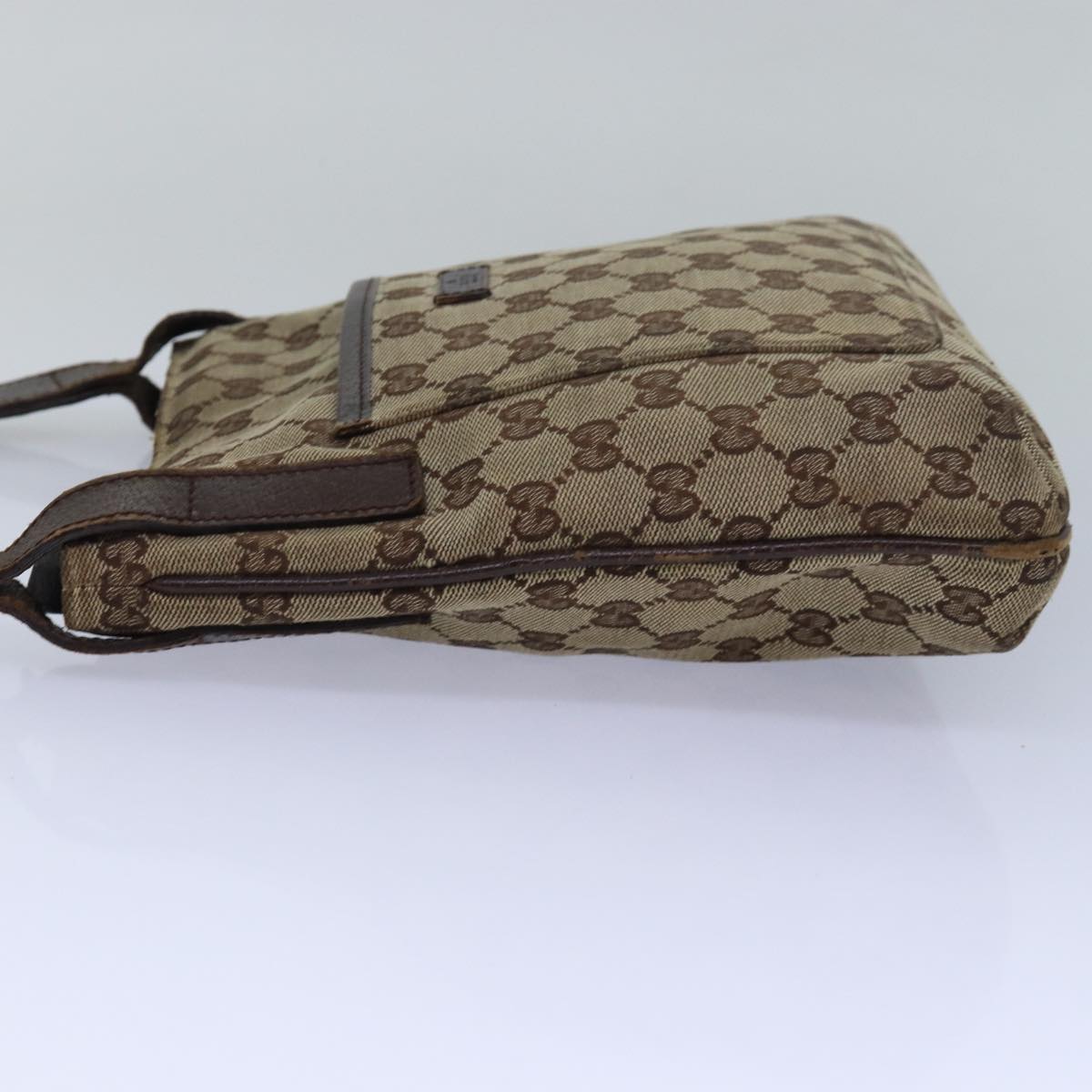 GUCCI GG Canvas Shoulder Bag Beige Brown 122793 79453