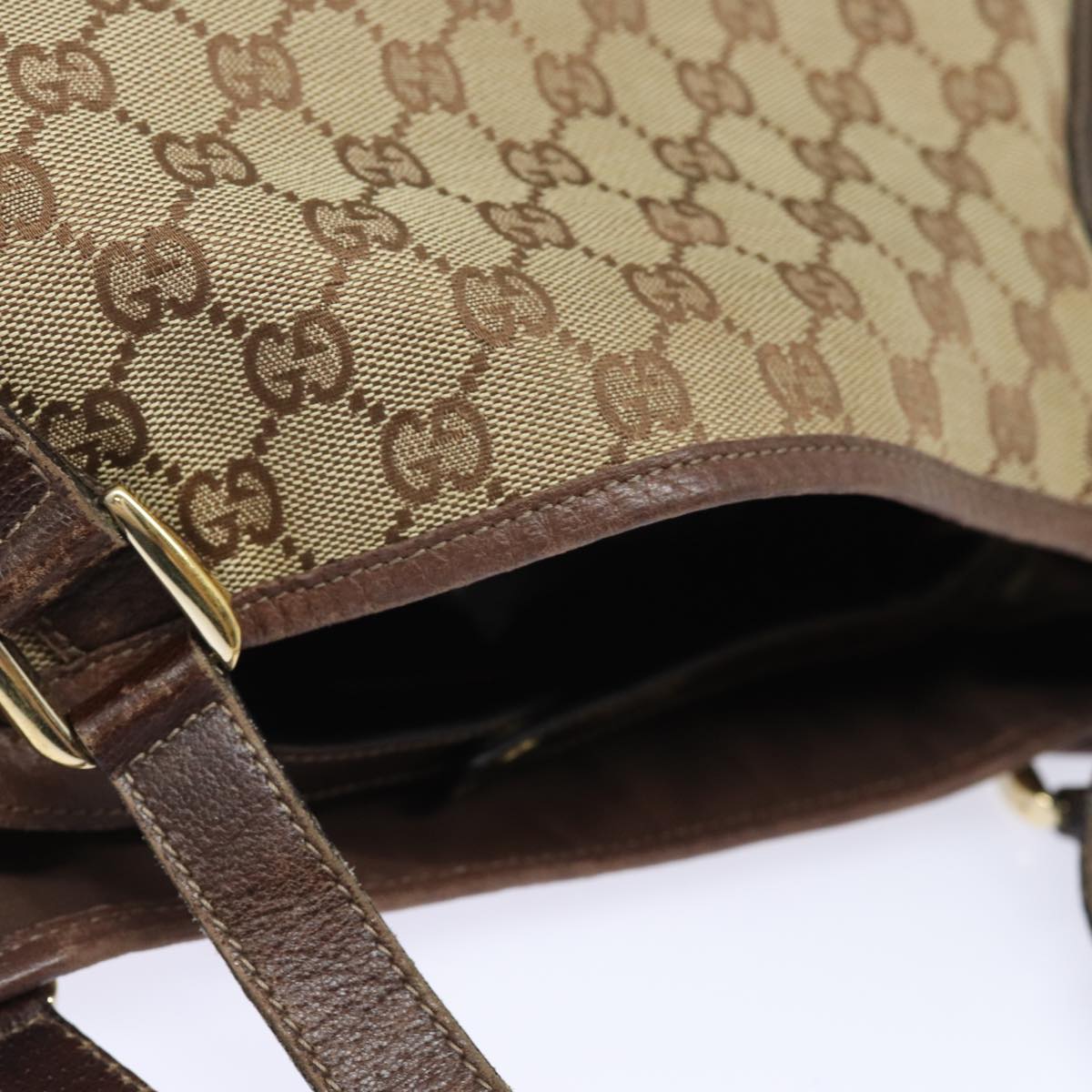 GUCCI GG Canvas Tote Bag Beige 130736 79459