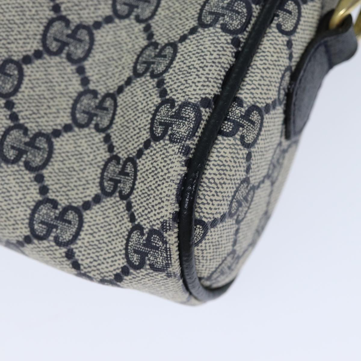 GUCCI GG Supreme Sherry Line Shoulder Bag PVC Navy Red 010 378 79476