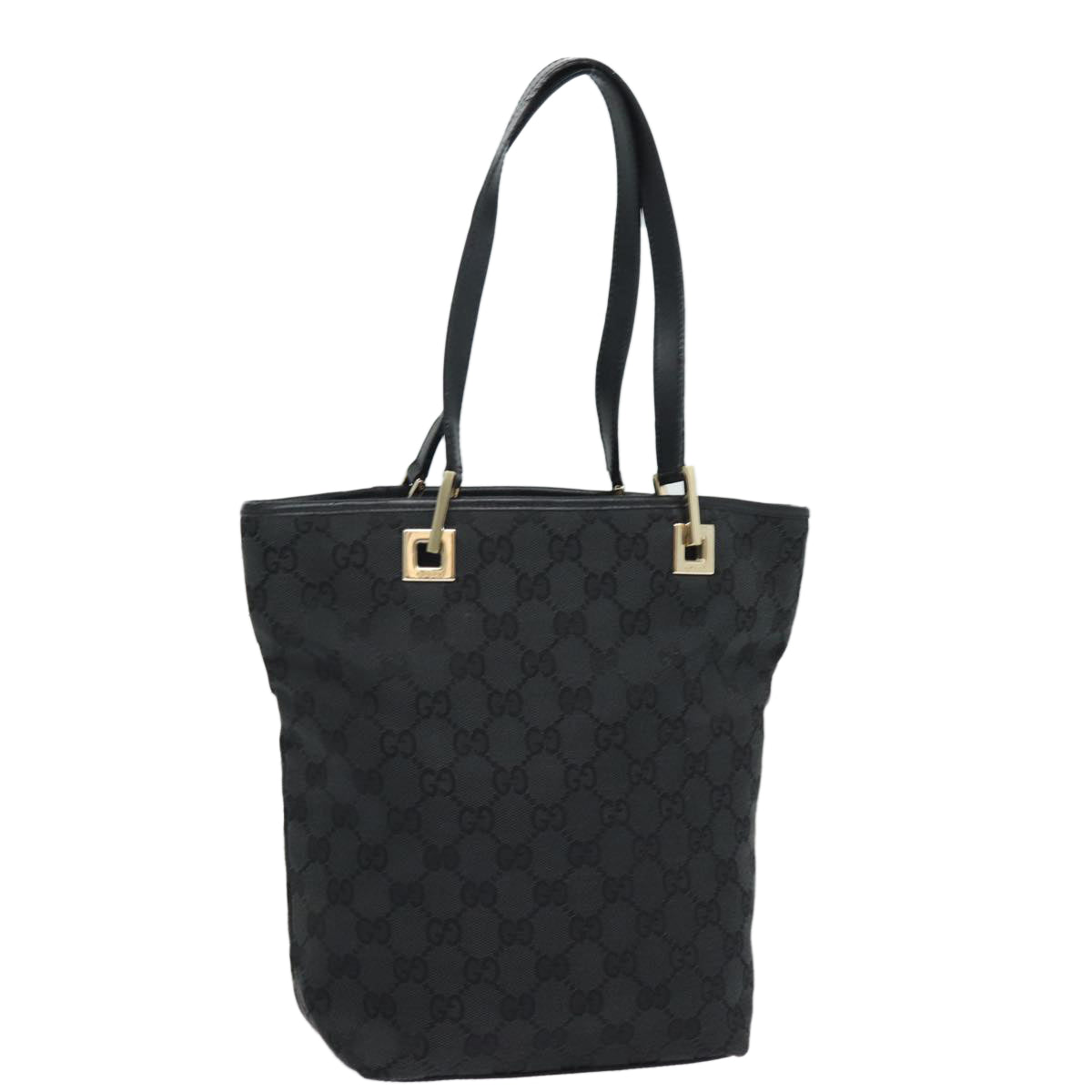 GUCCI GG Canvas Tote Bag Black 002 1099 79477