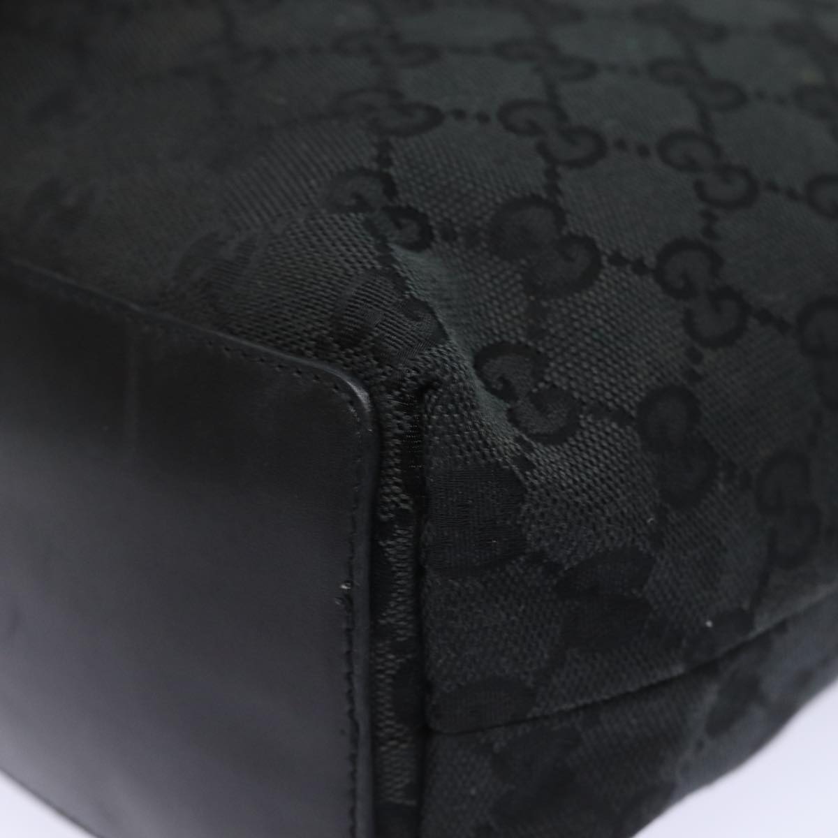 GUCCI GG Canvas Tote Bag Black 002 1099 79477