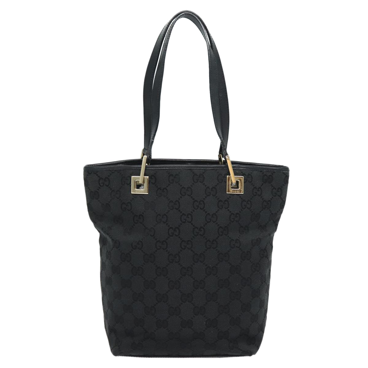 GUCCI GG Canvas Tote Bag Black 002 1099 79477