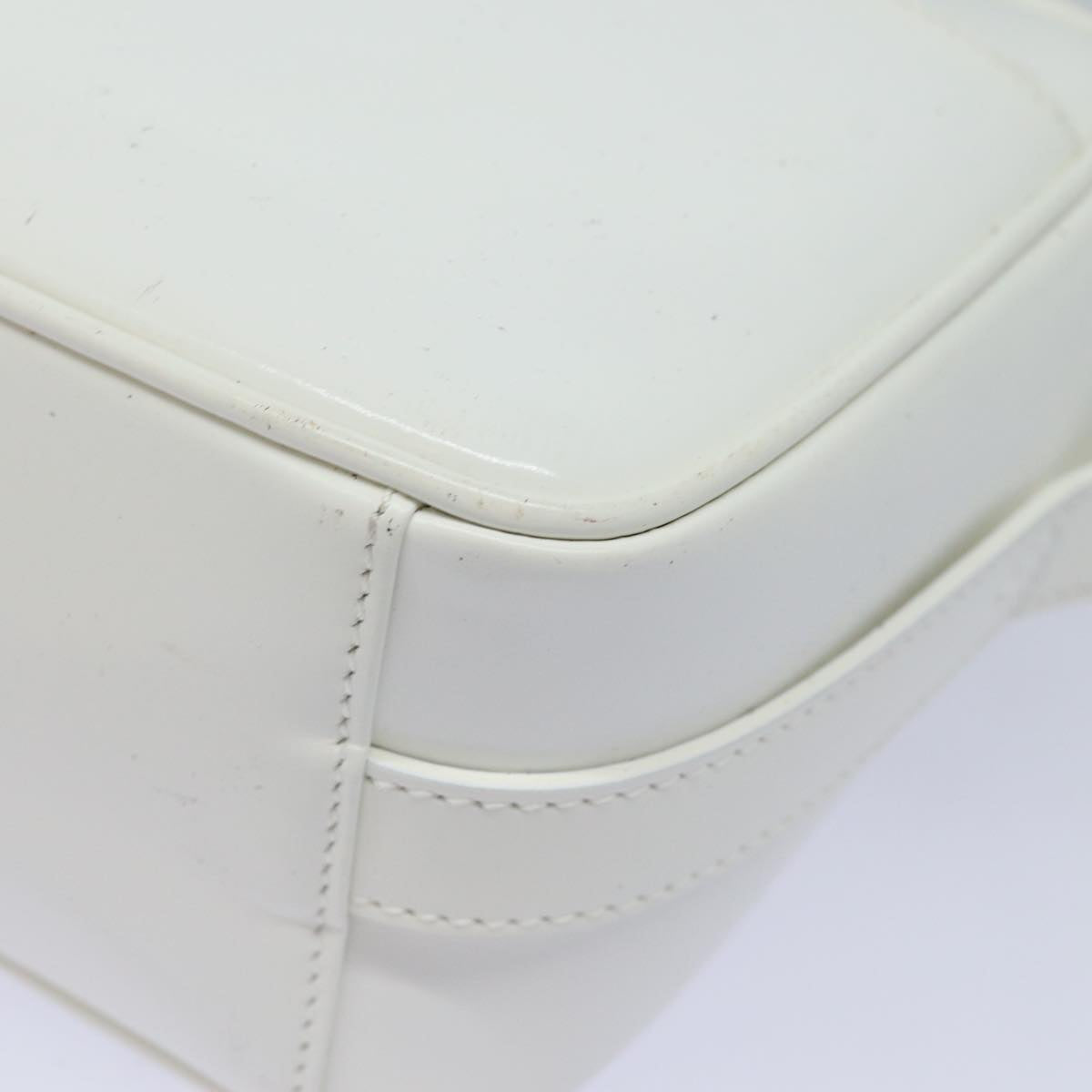 GUCCI Bamboo Shoulder Bag Enamel White 001 2046 3007 79480