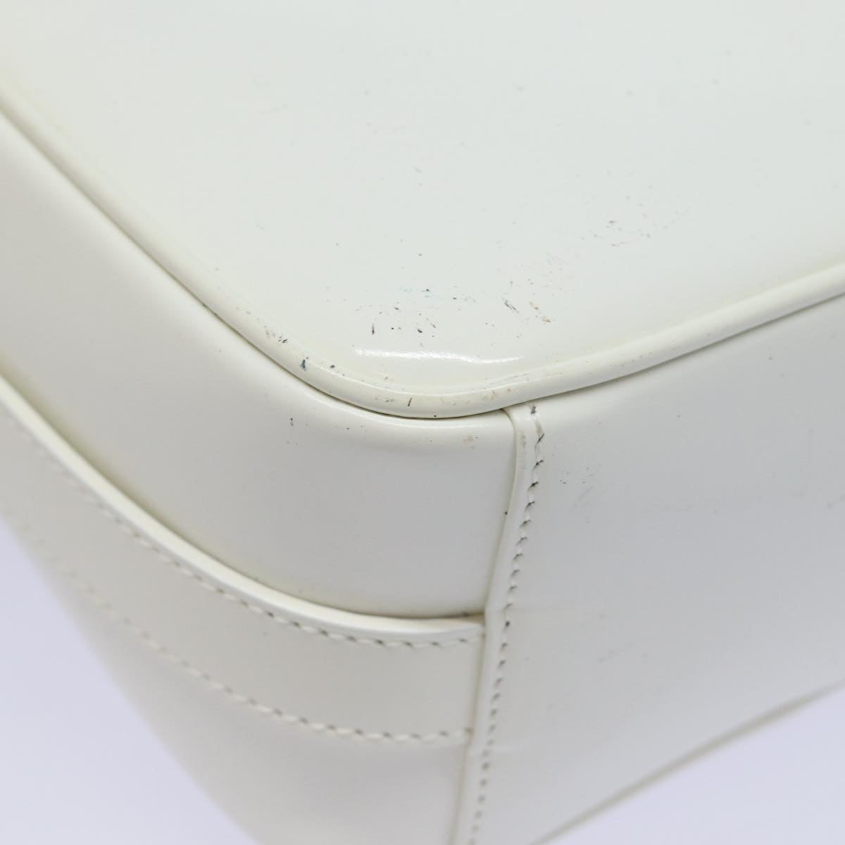 GUCCI Bamboo Shoulder Bag Enamel White 001 2046 3007 79480