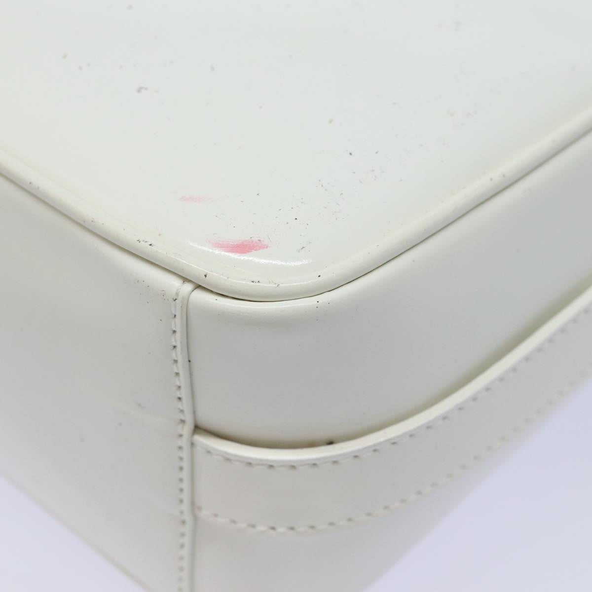 GUCCI Bamboo Shoulder Bag Enamel White 001 2046 3007 79480