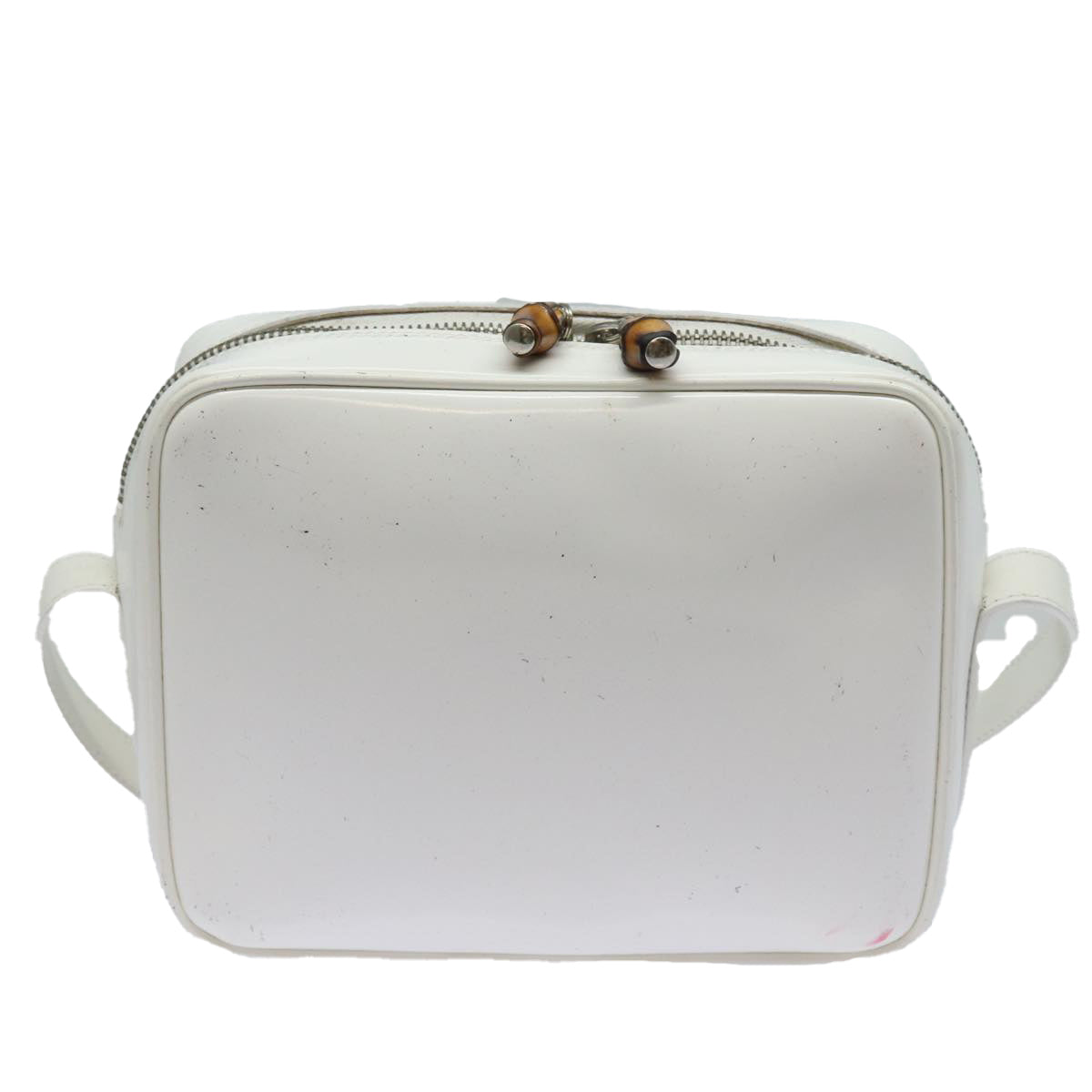 GUCCI Bamboo Shoulder Bag Enamel White 001 2046 3007 79480
