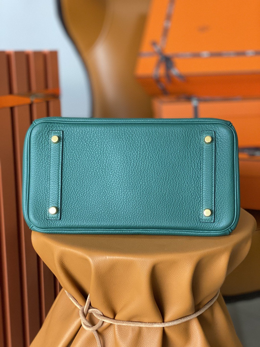 GLAMI Birkin Nata Swift Dark Green For Women Gold Toned Hardware 11.8in/30cm