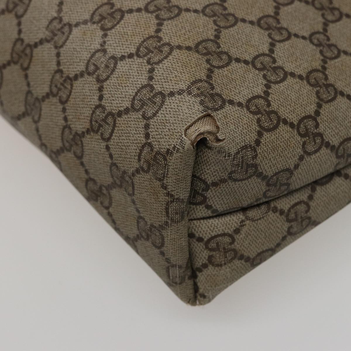 GUCCI GG Supreme Tote Bag PVC Leather Beige 378 02 003 79501