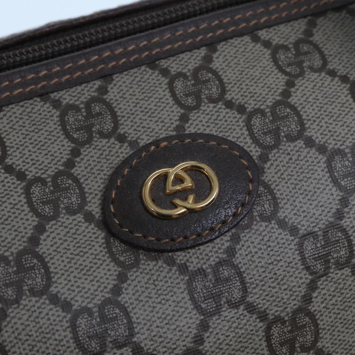 GUCCI GG Supreme Boston Bag PVC Leather Beige 79505