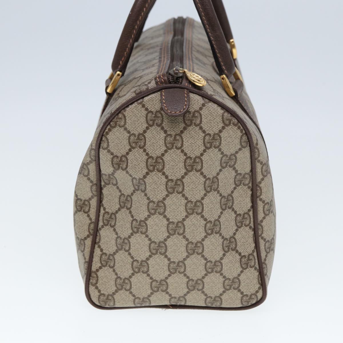 GUCCI GG Supreme Boston Bag PVC Leather Beige 79505