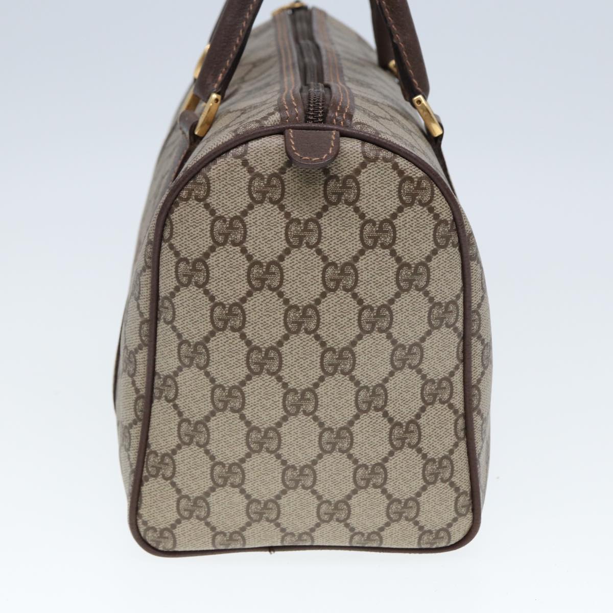 GUCCI GG Supreme Boston Bag PVC Leather Beige 79505