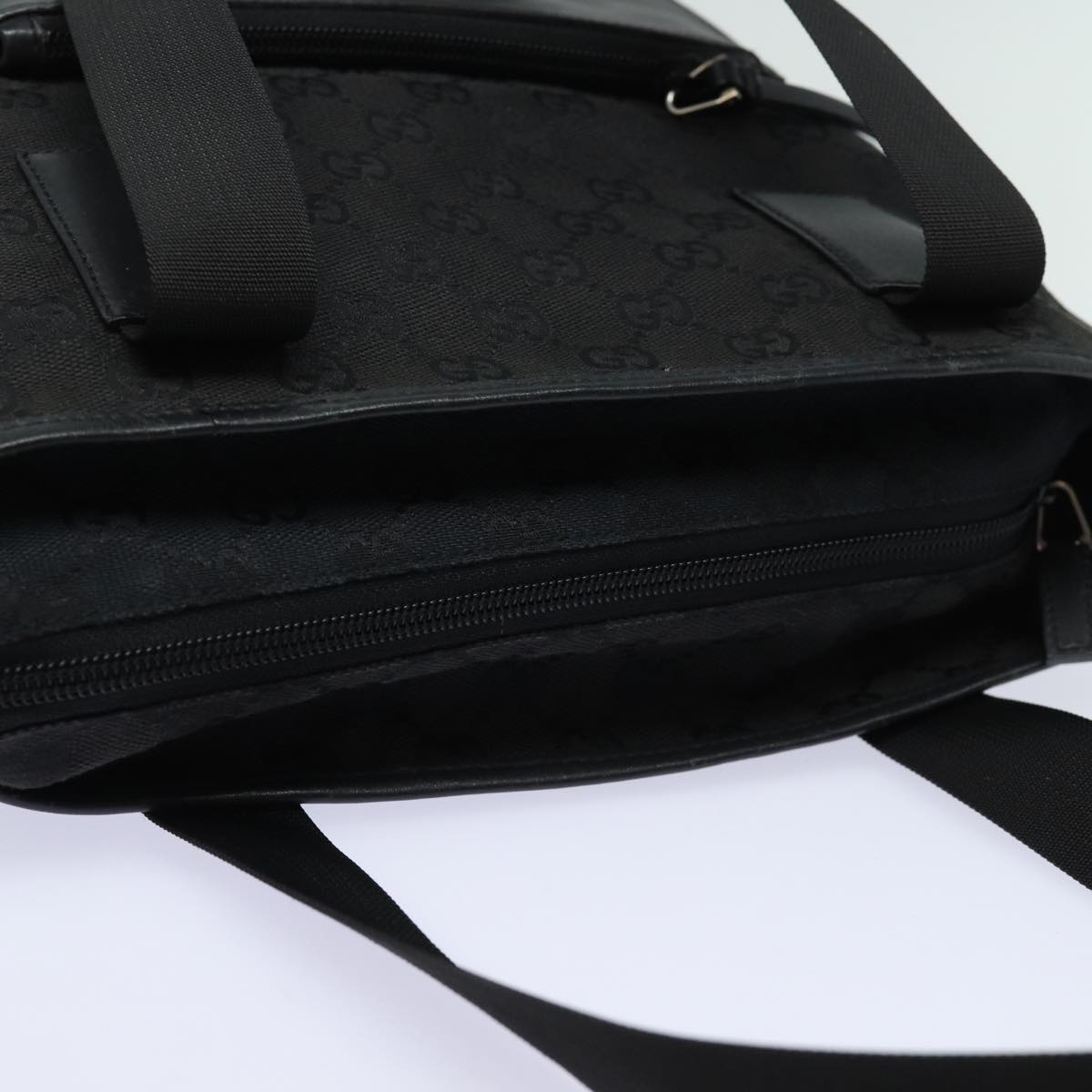 GUCCI GG Canvas Tote Bag Black 28892 79508