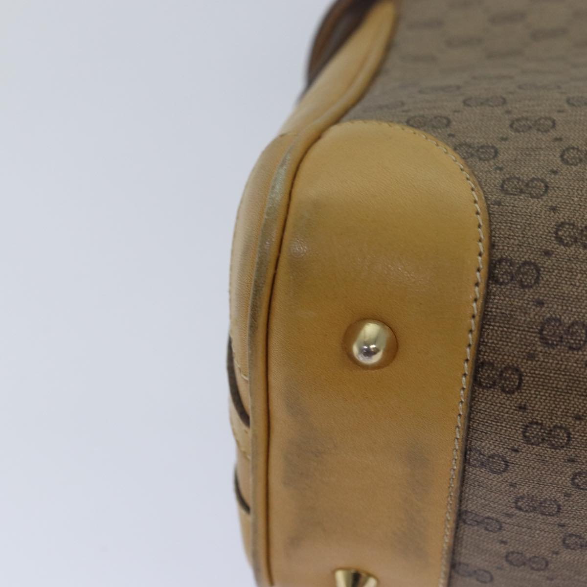 GUCCI Micro GG Supreme Hand Bag PVC Leather Beige 000 106 1325 79521