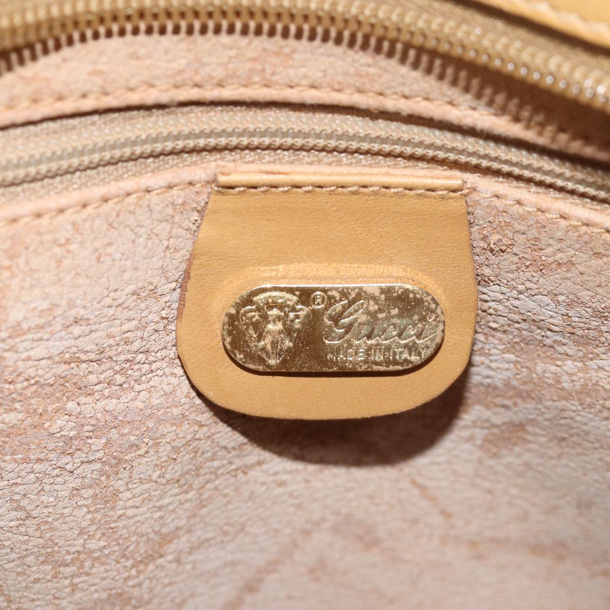 GUCCI Micro GG Supreme Hand Bag PVC Leather Beige 000 106 1325 79521