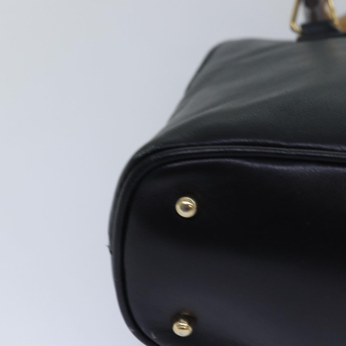 GUCCI Bamboo Hand Bag Leather Black 000 2865 0290 79569