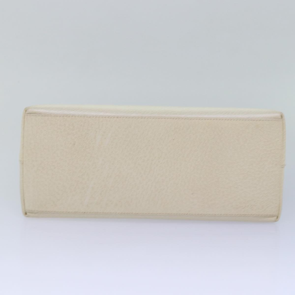 GUCCI Bamboo Hand Bag Leather White 79581